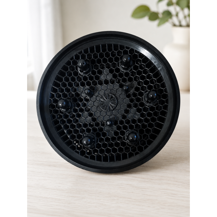 Difusor para Secador de Pelo de Silicona Plegable, Compacto, de Viaje  Negro
