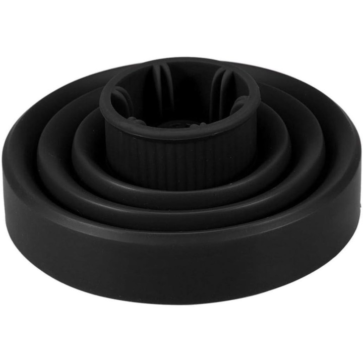 Difusor para Secador de Pelo de Silicona Plegable, Compacto, de Viaje  Negro