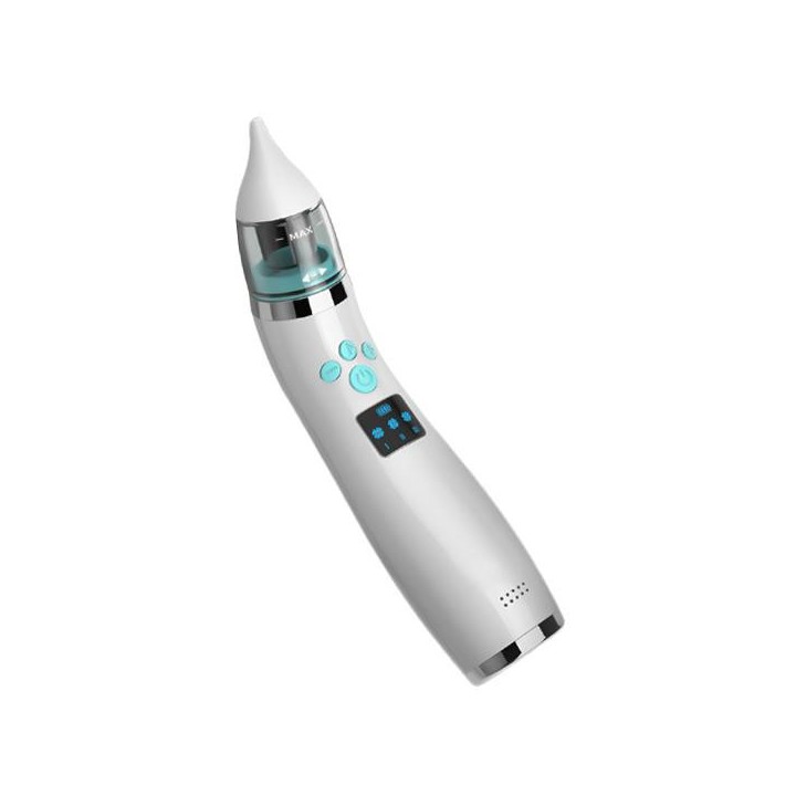 Aspirador nasal eléctrico para bebés, inalámbrico, 3 niveles de succión y 4 boquillas de silicona