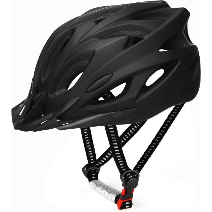 RaMokey Casco de Bicicleta Adulto Unisex Ajustable 58-62 cm Ligero con Visera Extraíble