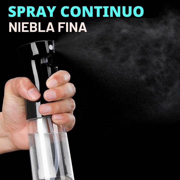 Frasco spray vacío 200 ml 2 unidades con pulverización de niebla fina y continua