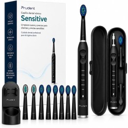 Prudent Cepillo de Dientes Eléctrico Premium con 8 Cabezales, 5 Modos, Estuche y Soporte de Pared