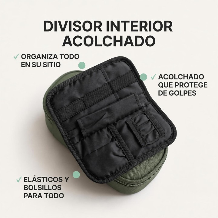 Nevera Portátil para Insulina Patch Me Up con Ice Gel, Estuche Frío de Viaje Verde 2-8°C