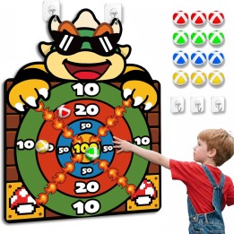 Super Bro Diana Dardos para Niños con 12 Bolas Adhesivas, Juego de Diana Infantil para Interior y Exterior