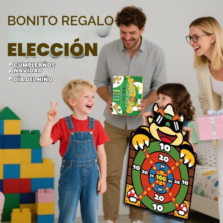 Super Bro Diana Dardos para Niños con 12 Bolas Adhesivas, Juego de Diana Infantil para Interior y Exterior