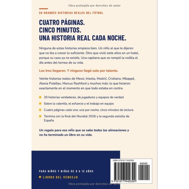 El corazón de un campeón: Historias reales de fútbol para niños de 9 a 12 años