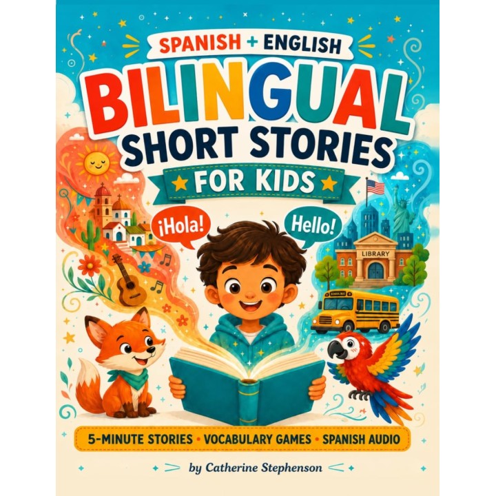Wooden House Bilingual Short Stories for Kids: 6 cuentos en español con audio, juegos y vocabulario
