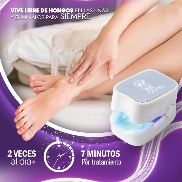 Onlynds Dispositivo Láser Antihongos Uñas Pies 460nm + Aceite Jengibre + Parches + Lima