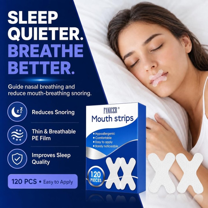Home Harbor Tiras Bucales para Dormir X120 Cinta Antironquidos Respiracion Nasal Comoda