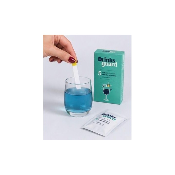 Huevone Test detectores de sustancias en bebidas: 5 tiras reactivas para bebidas alcohólicas