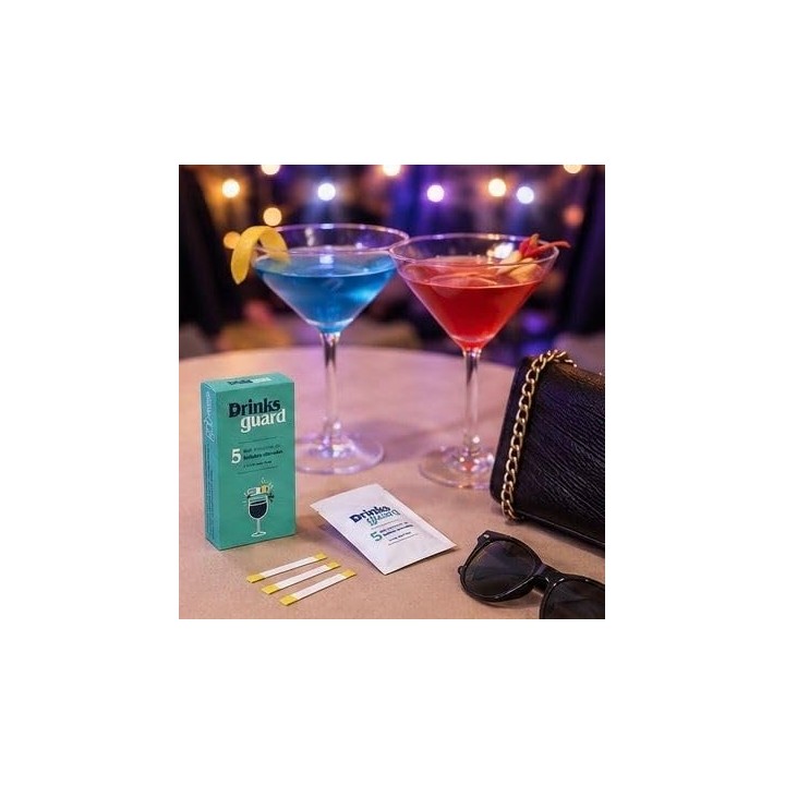 Huevone Test detectores de sustancias en bebidas: 5 tiras reactivas para bebidas alcohólicas