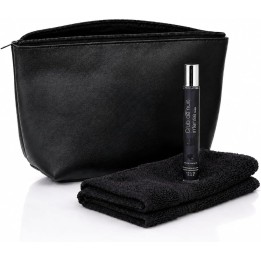 Neceser Hombre Viaje Negro con Toalla de Algodón y Perfume de 35 ml, Compacto