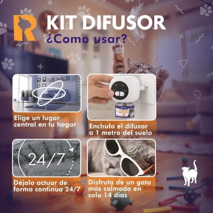 Ronrunea  Pack 2 Difusores  con Temporizador + 2 Recambios de 48 ml