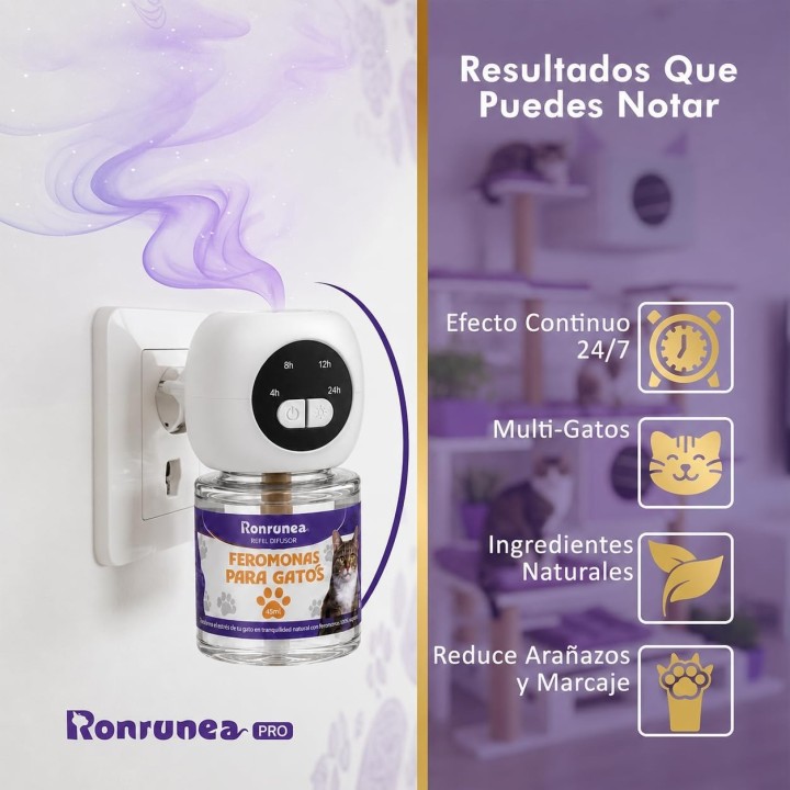 Ronrunea  Pack 2 Difusores  con Temporizador + 2 Recambios de 48 ml